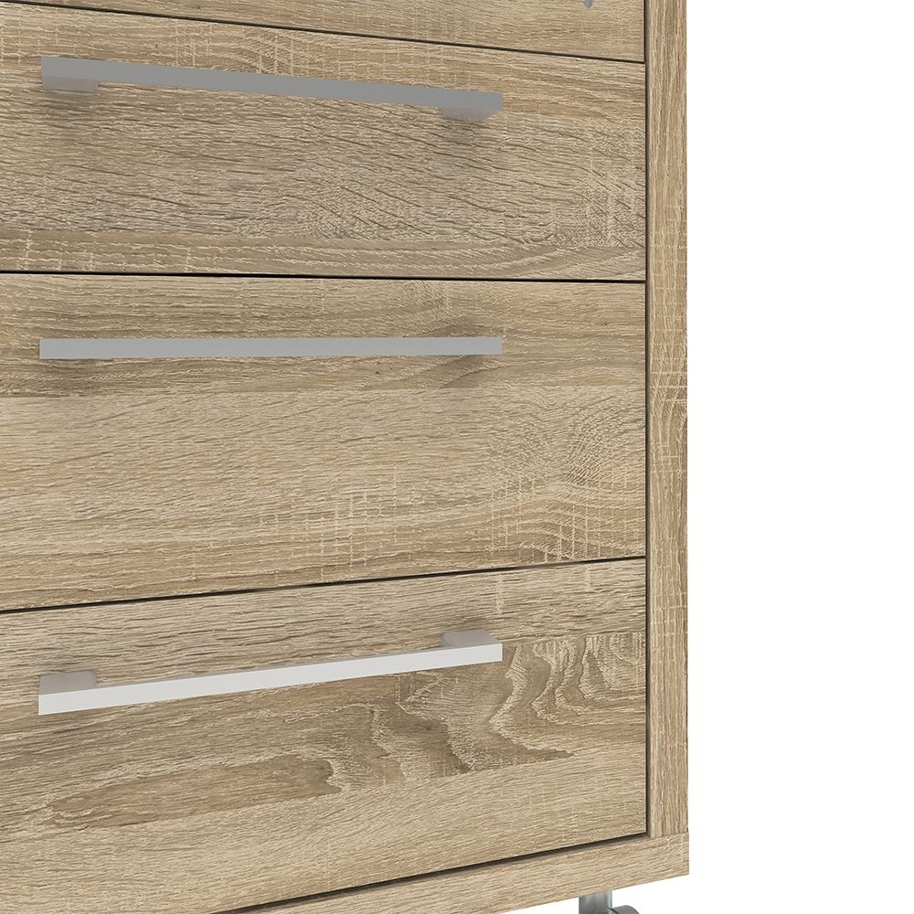 Primora Wooden Mobile Office Pedestal With 4 Drawers In Oak