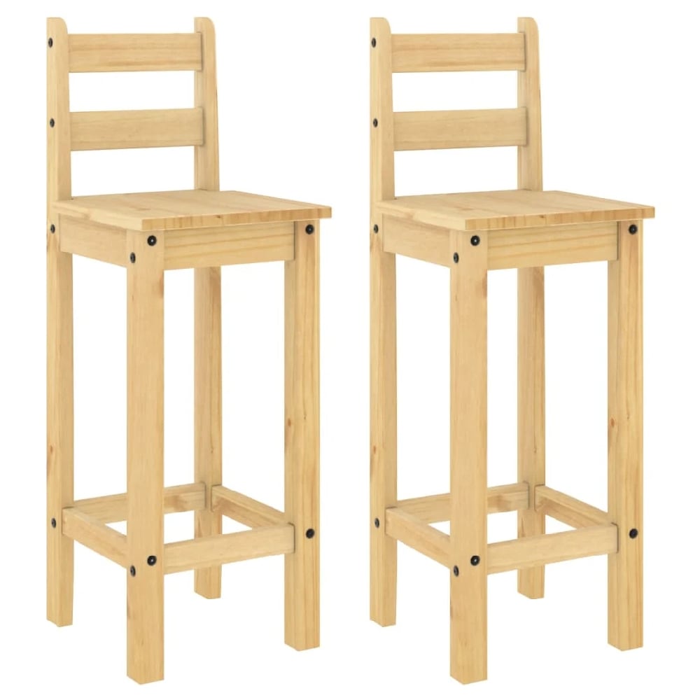 Read more about Prineville brown wooden bar chairs in pair