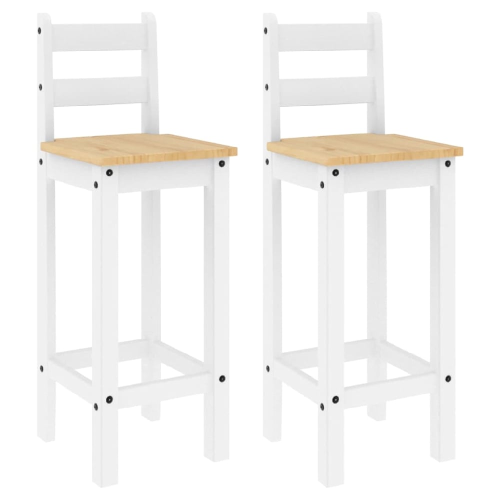 Read more about Prineville white oak wooden bar chairs in pair