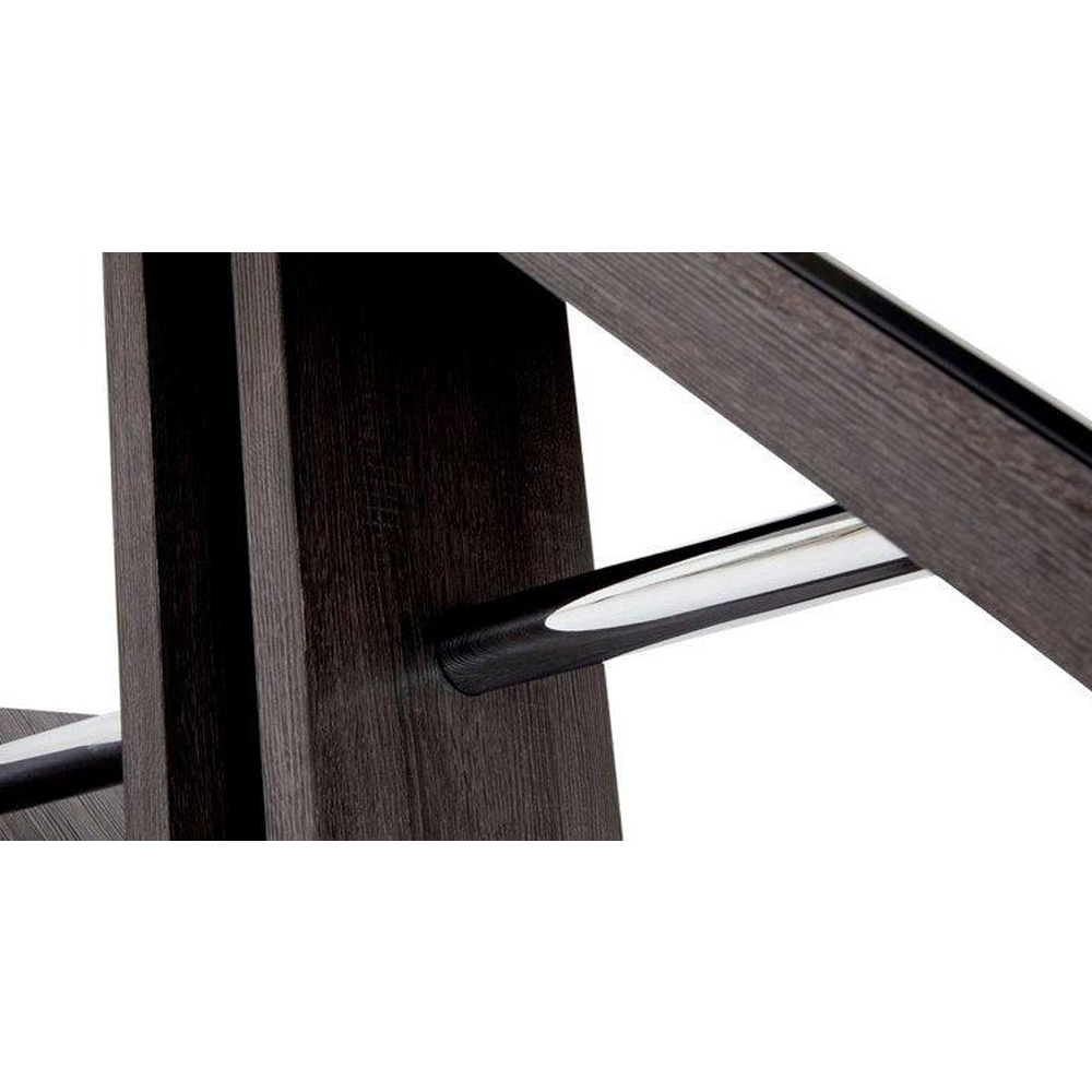 Prisca Black Glass Coffee Table With Wooden And Chrome Base