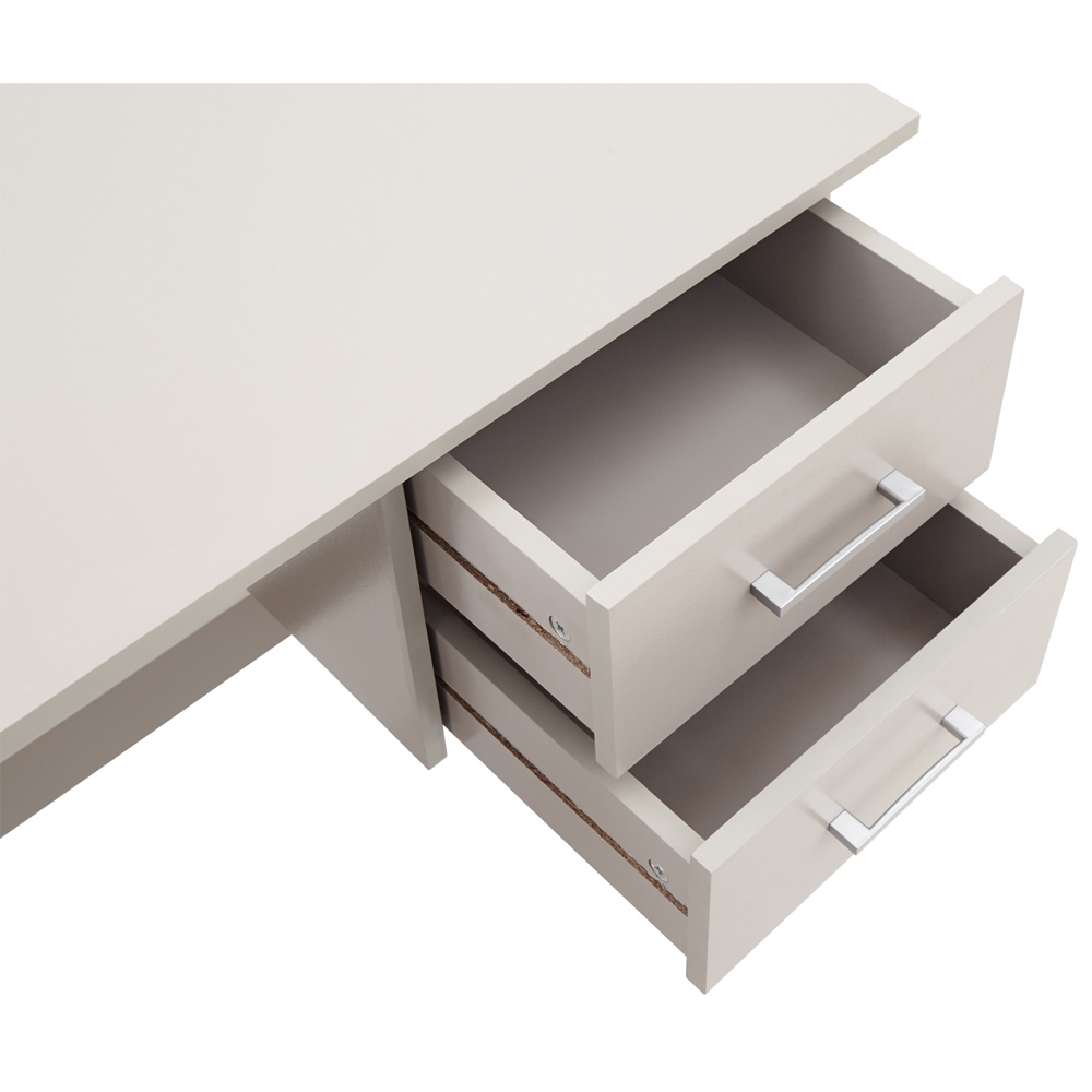 Probus Wooden Laptop Desk With 2 Drawers In Grey