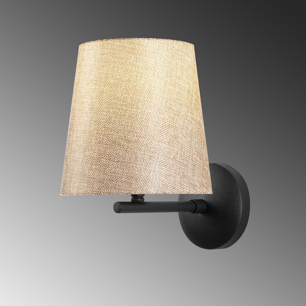 Profil Metal Wall Light in Black and Cream