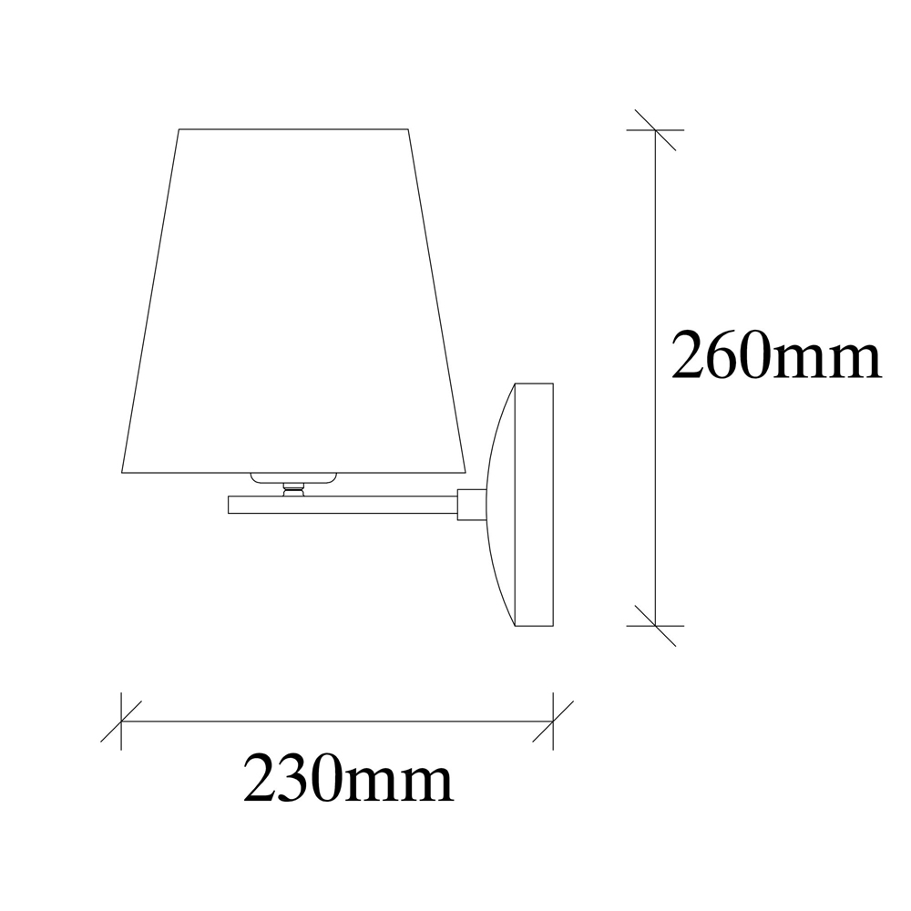 Profil Metal Wall Light in Black and Cream