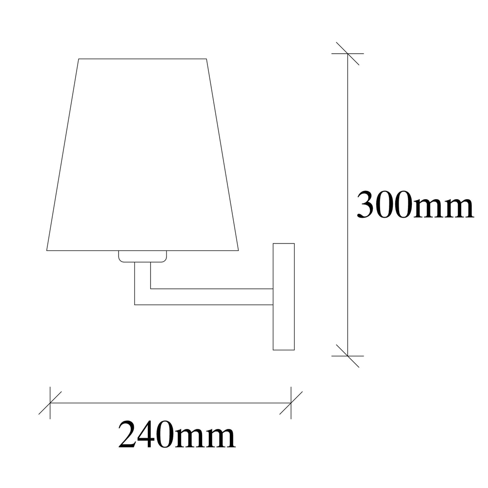 Profil Metal Wall Light in Black and White