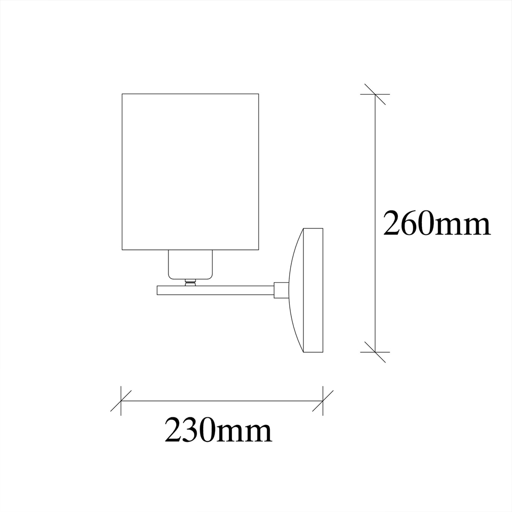 Profil Round Metal Wall Light in Black and Cream