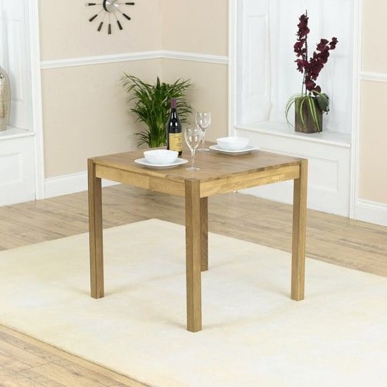 Promina Square 80cm Wooden Dining Table In Oak