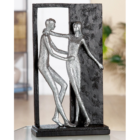 Read more about Promises poly design sculpture in antique silver