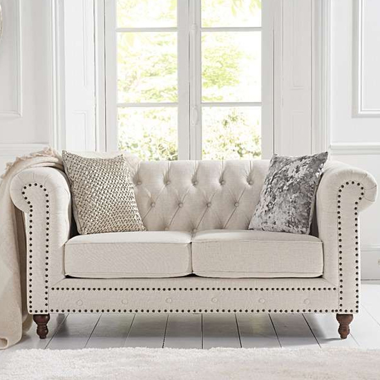 Propus Linen 2 Seater Sofa In Ivory FiF