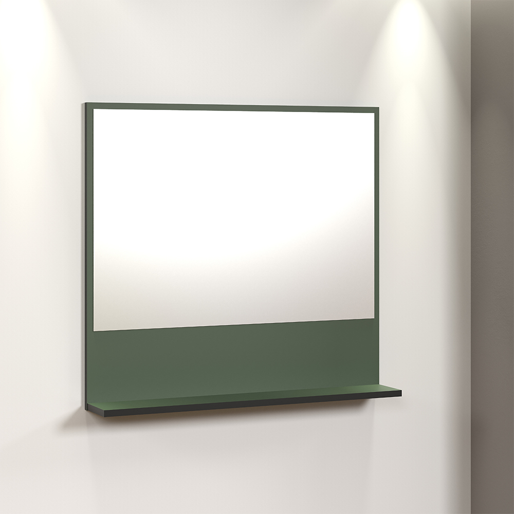 Provence Large Wooden Wall Mounted Bathroom Wall Mirror in Green