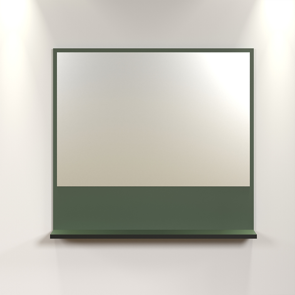 Provence Large Wooden Wall Mounted Bathroom Wall Mirror in Green