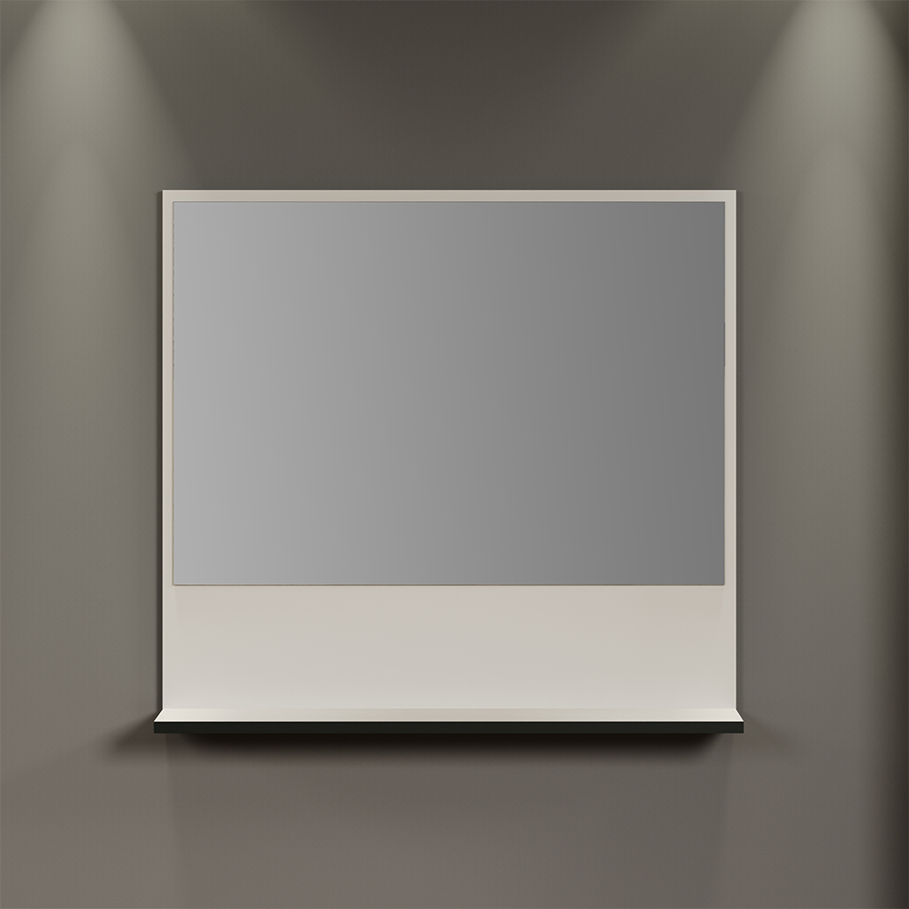 Provence Large Wooden Wall Mounted Bathroom Wall Mirror in Light Grey