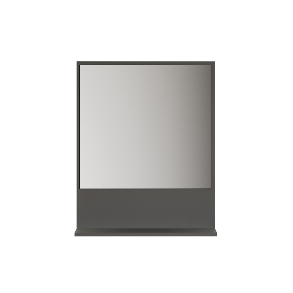 Provence Small Wooden Wall Mounted Bathroom Mirror in Anthracite and Evoke Oak