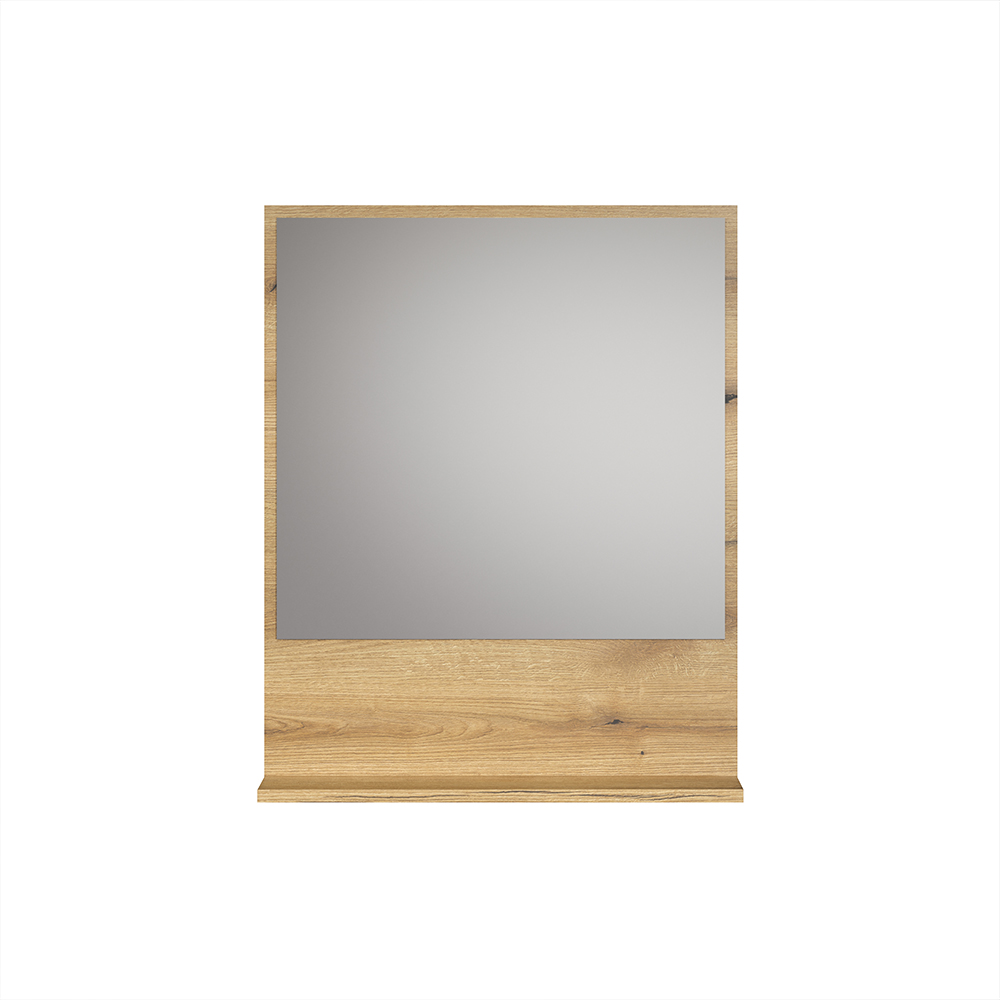 Provence Small Wooden Wall Mounted Bathroom Wall Mirror in Evoke Oak