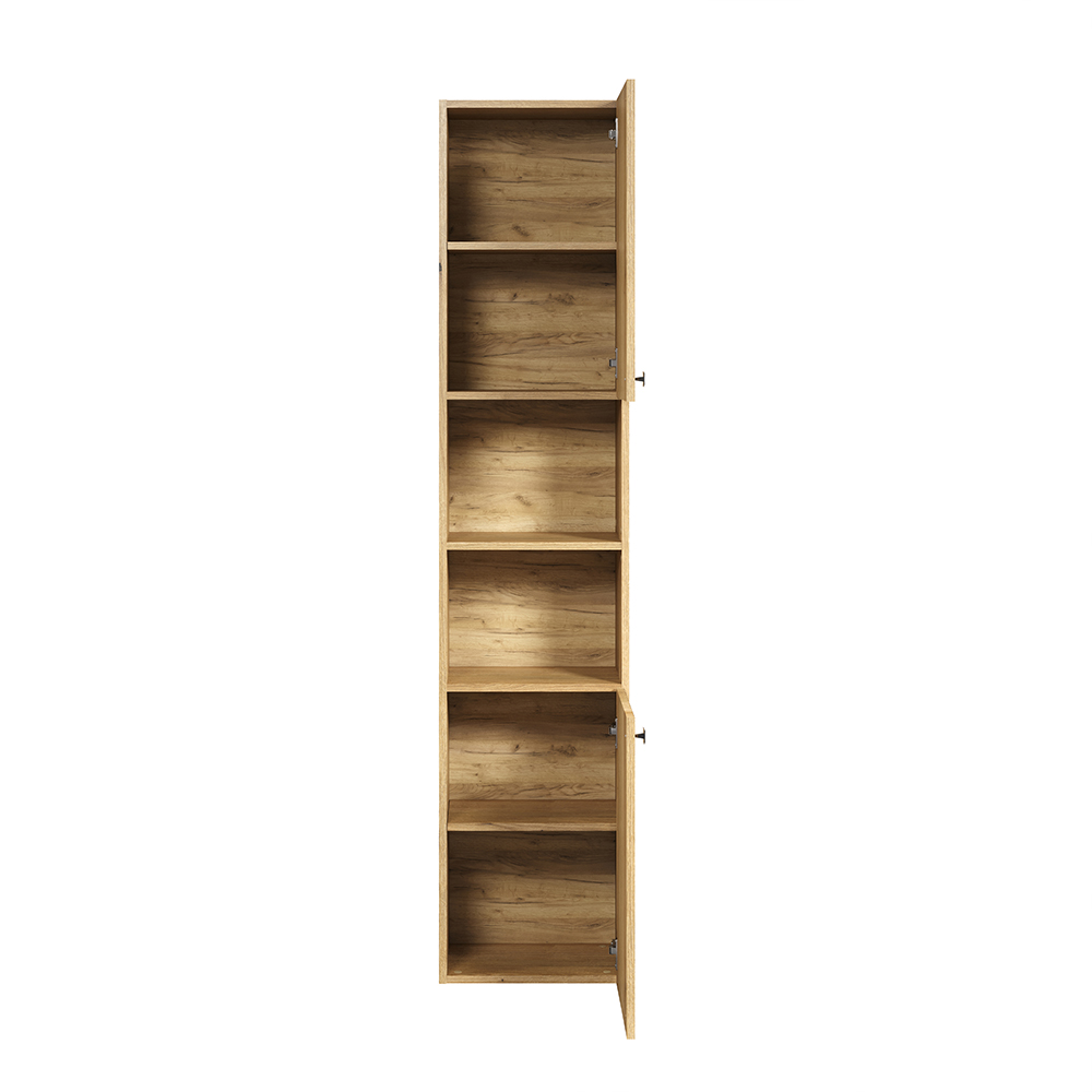 Provence Tall Wooden Bathroom Storage Cabinet in Evoke Oak