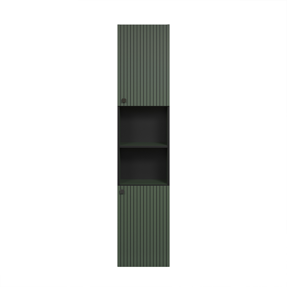 Provence Tall Wooden Bathroom Storage Cabinet in Green