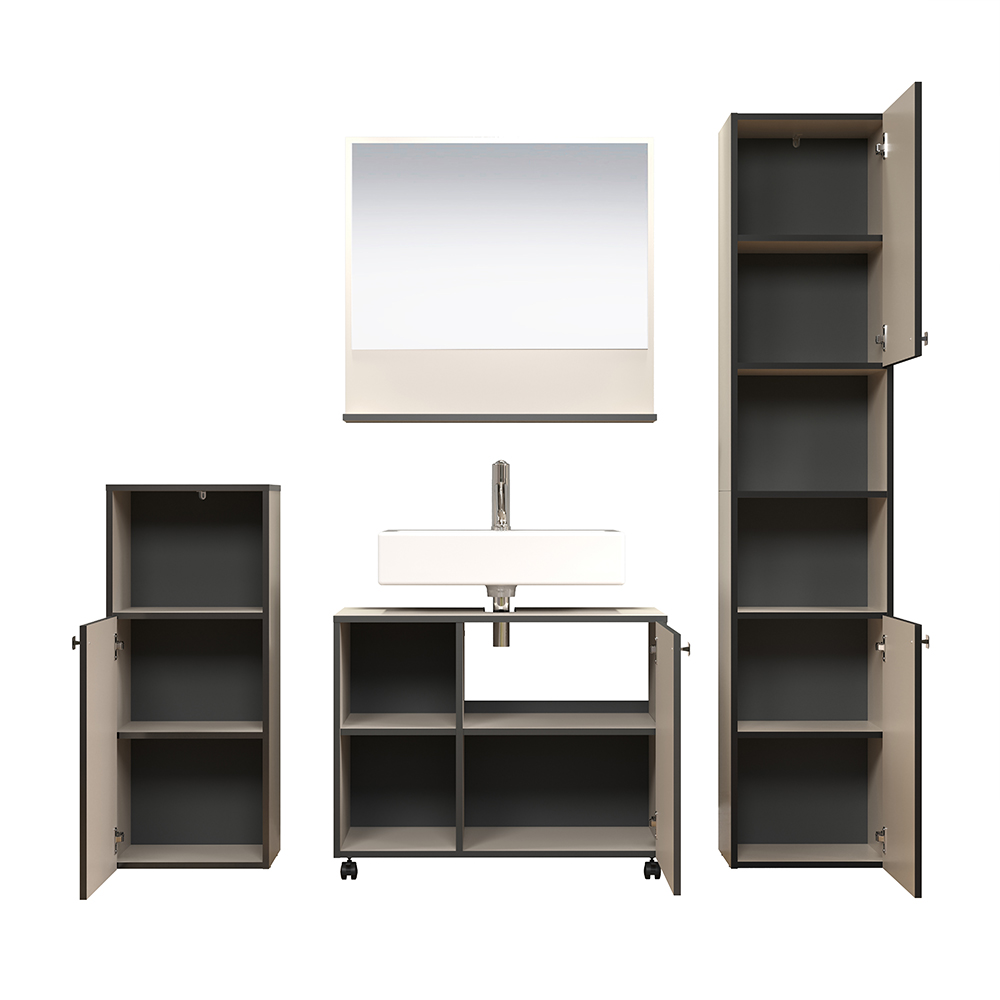 Provence Wooden Bathroom Furniture Set in Light Grey
