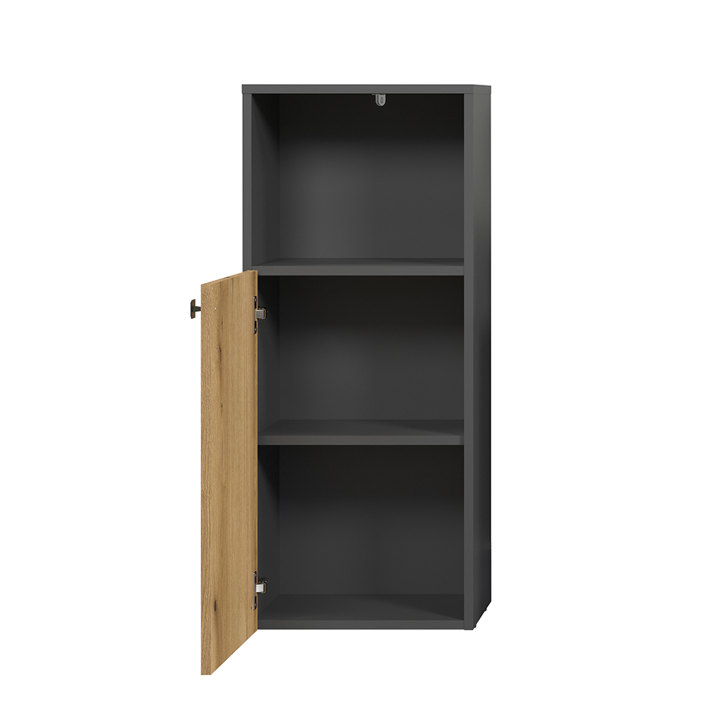 Provence Wooden Bathroom Furniture Set in Anthracite and Evoke Oak