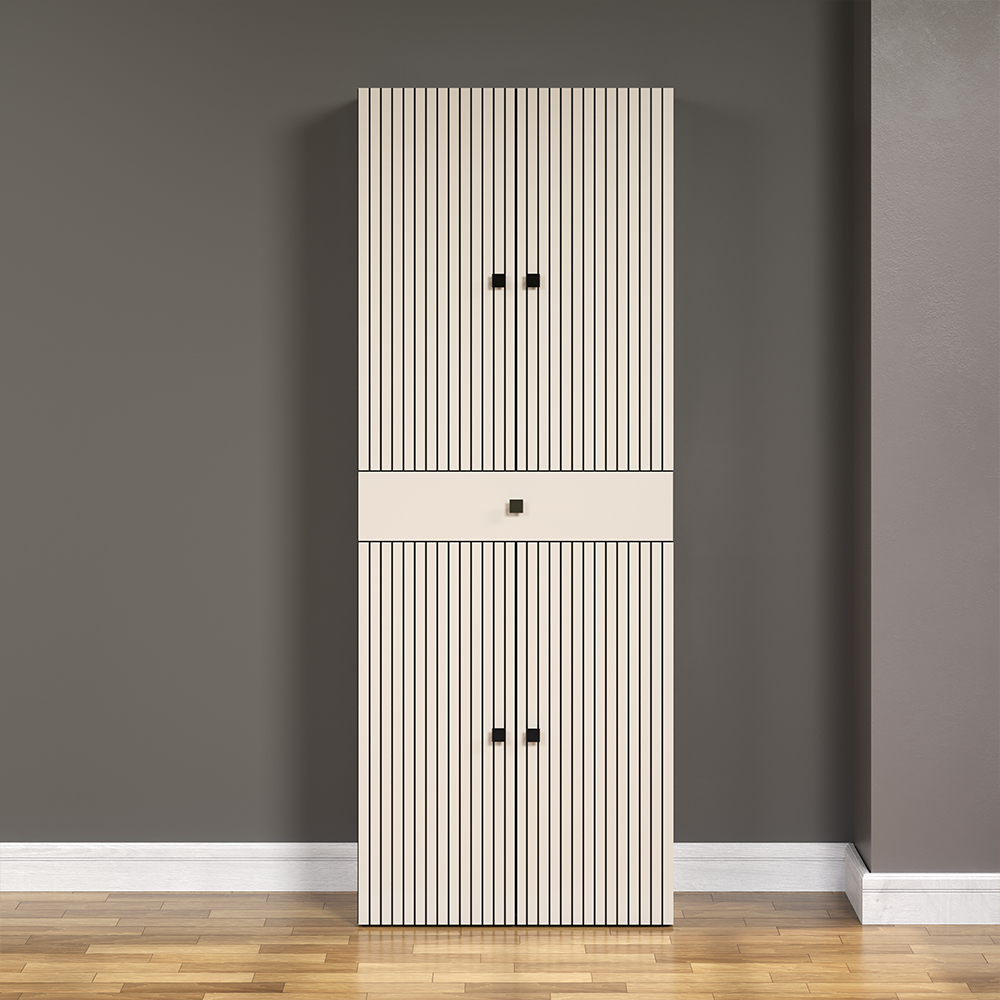 Provence Wooden Bathroom Storage Cabinet with 1 Drawer in Light Grey