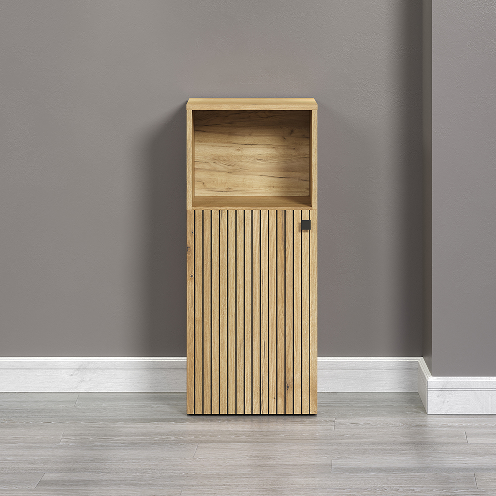 Provence Wooden Bathroom Storage Cabinet in Evoke Oak