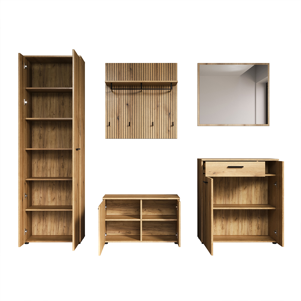 Provence Wooden Hallway Furniture Set in Evoke Oak