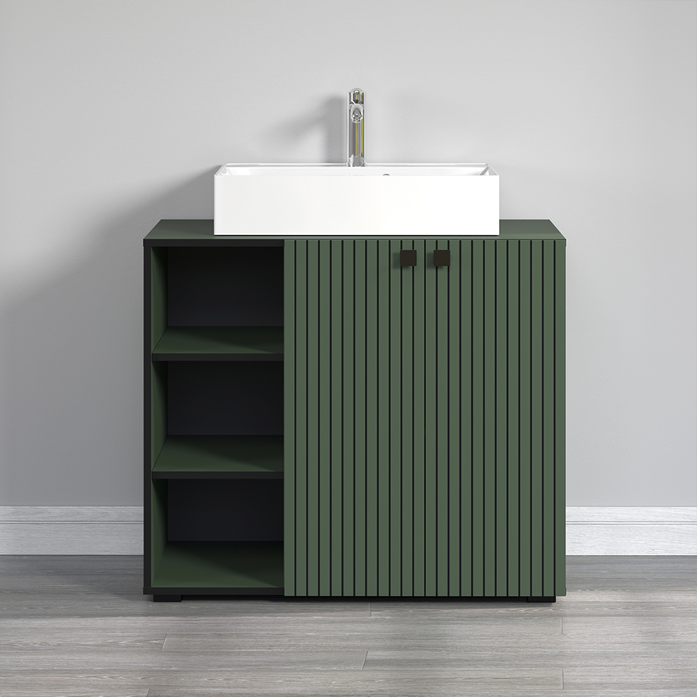Provence Wooden Vanity Unit in Green