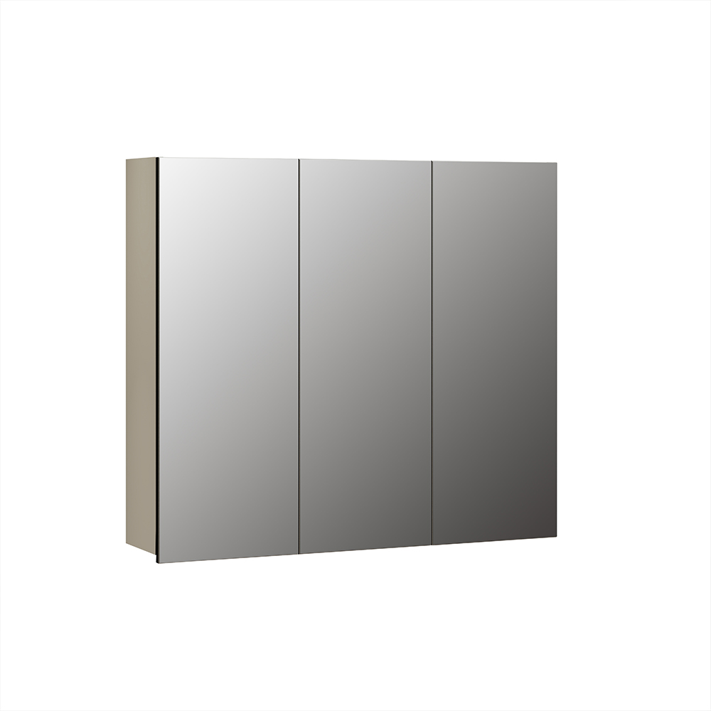 Provence Wooden Wall Mounted Bathroom Mirror Cabinet in Light Grey