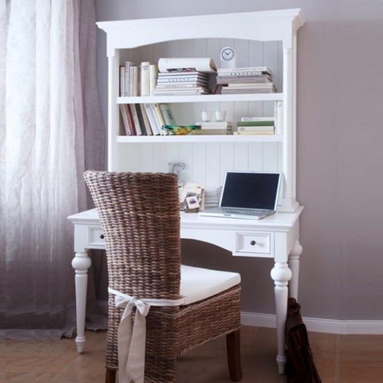 Product photograph of Proviko Secretary Computer Desk With Hutch In Classic White from Furniture in Fashion