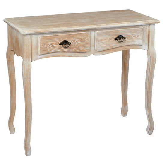 Province Wooden Console Table In Weathered Oak