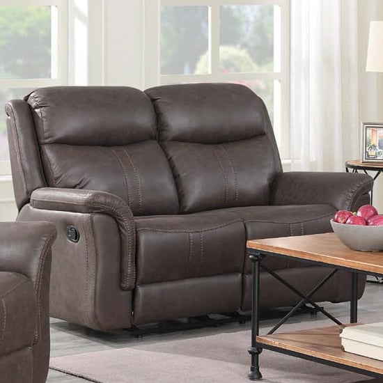 Read more about Proxima fabric 2 seater sofa in rustic brown