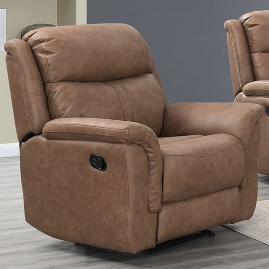 Read more about Proxima fabric lounge chaise armchair in dark taupe