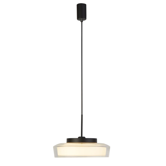 Read more about Puck opal flush bathroom pendant light in black