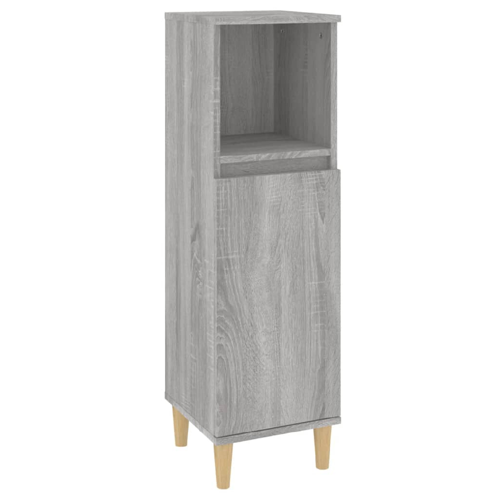 Pueblo Wooden 3 Piece Bathroom Furniture Set In Grey Sonoma