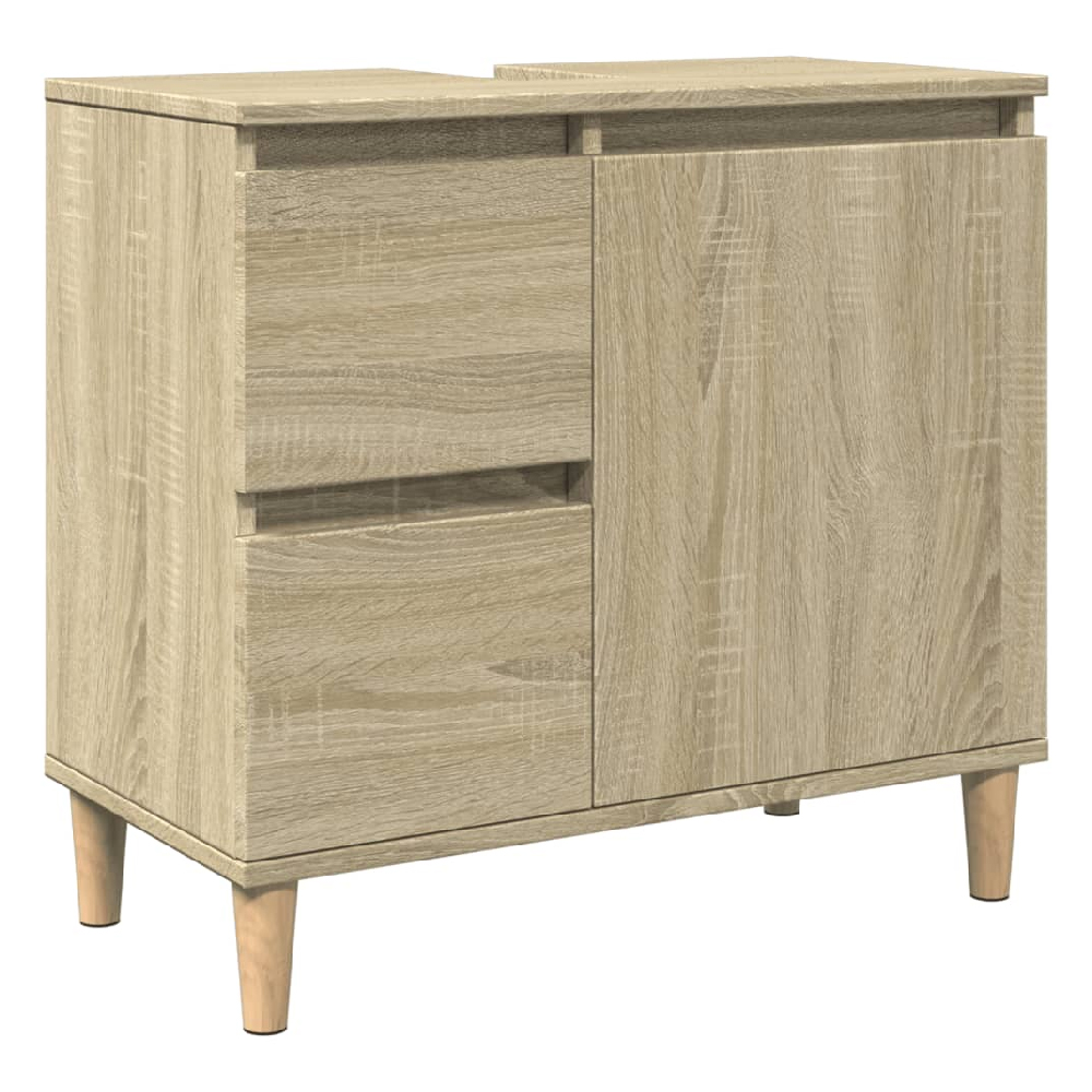 Pueblo Wooden 3 Piece Bathroom Furniture Set In Sonoma Oak
