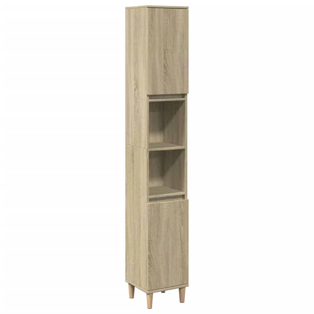 Pueblo Wooden 3 Piece Bathroom Furniture Set In Sonoma Oak