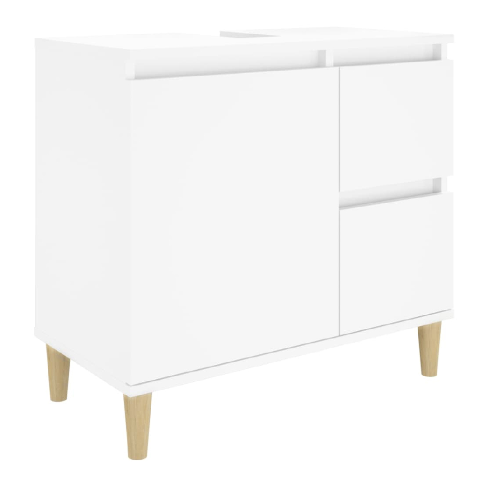 Pueblo Wooden 3 Piece Bathroom Furniture Set In White
