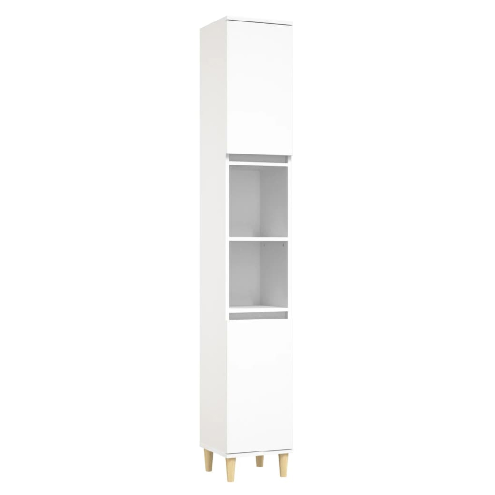 Pueblo Wooden 3 Piece Bathroom Furniture Set In White