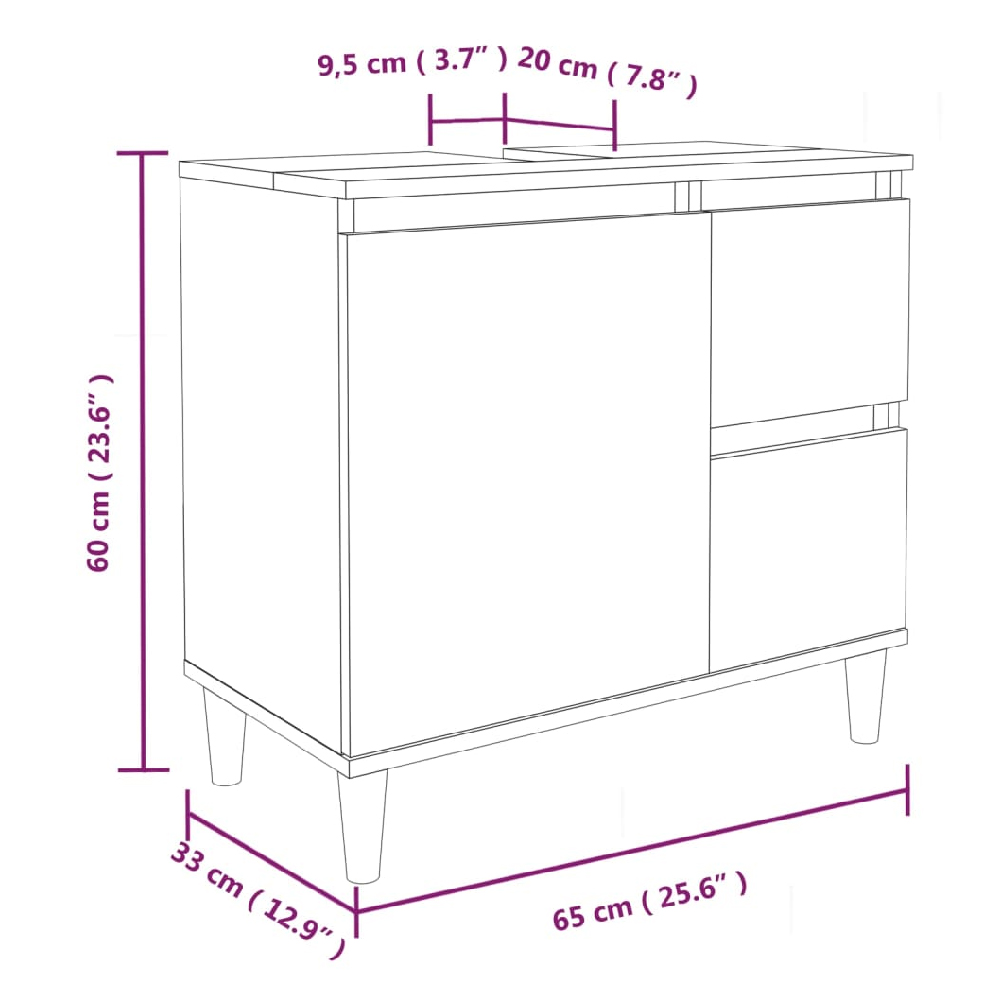 Pueblo Wooden 3 Piece Bathroom Furniture Set In White