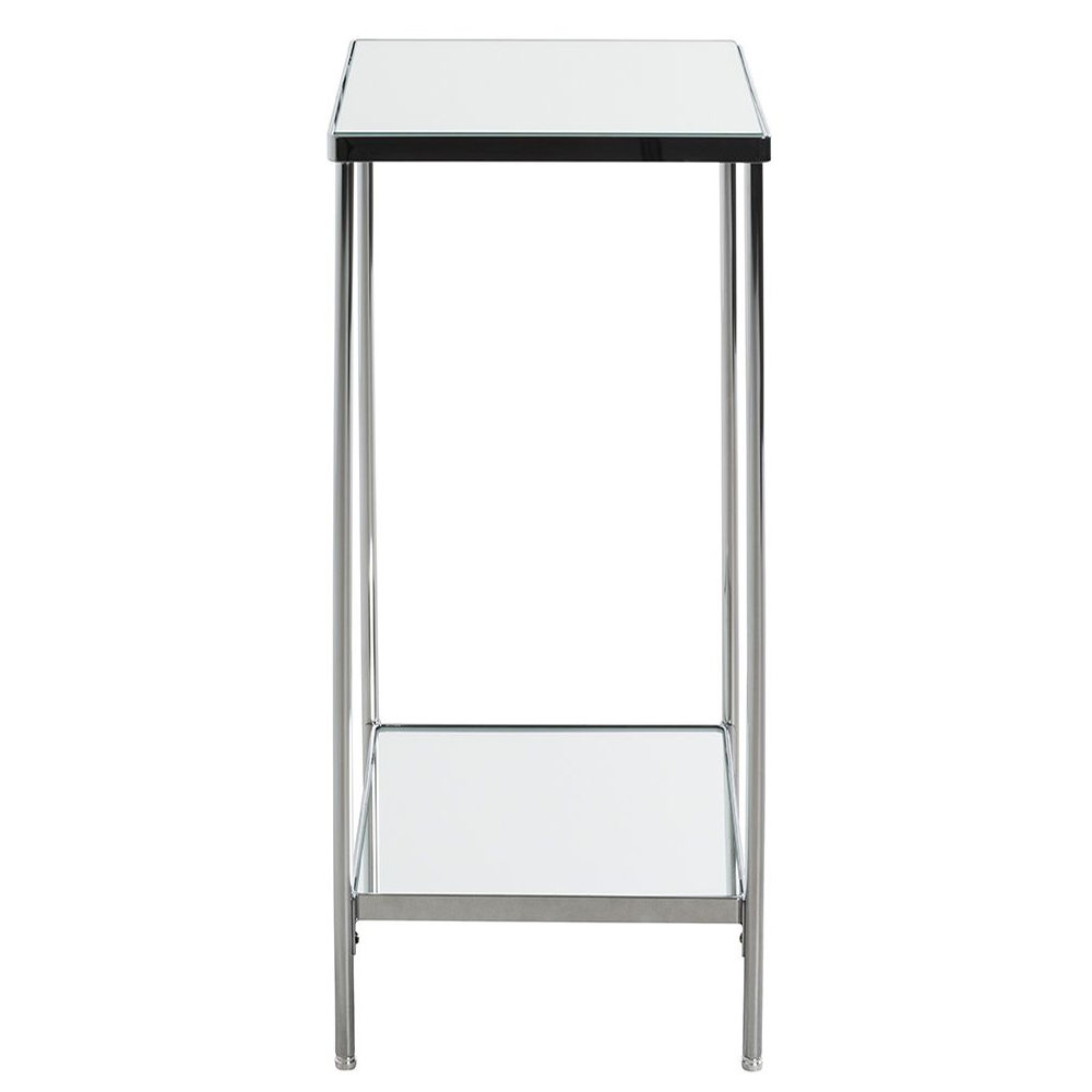 Pulaski Mirrored Square Flower Column With Chrome Frame