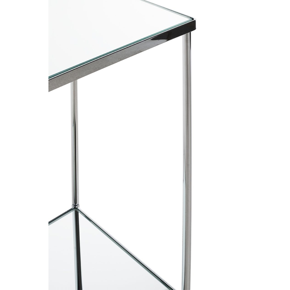 Pulaski Mirrored Square Flower Column With Chrome Frame