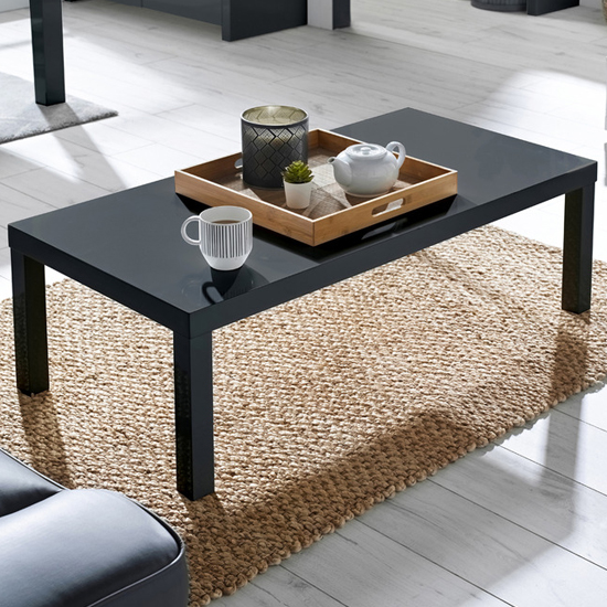 Photo of Purer high gloss coffee table in charcoal