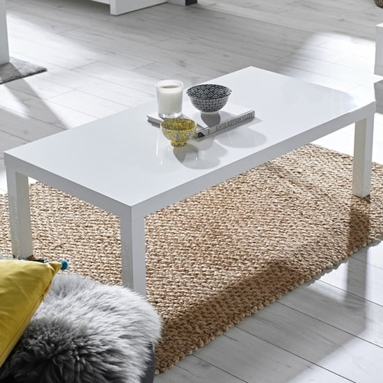 Purer High Gloss Coffee Table In White