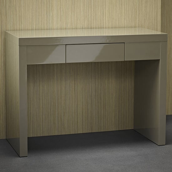 Read more about Purer high gloss dressing table with 1 drawer in stone