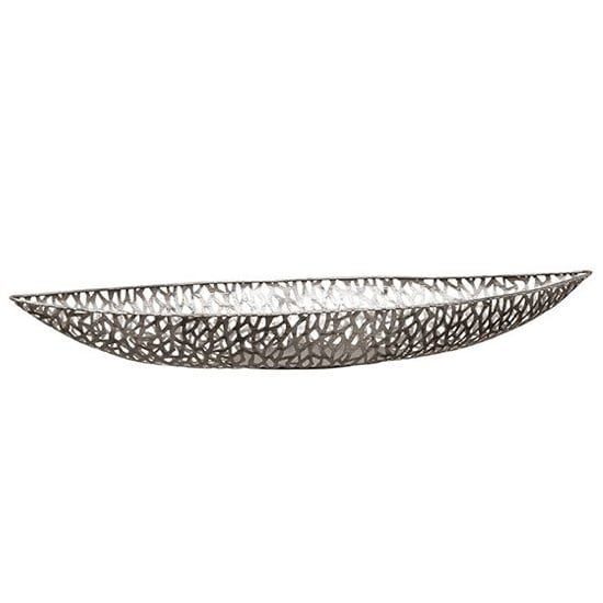 Product photograph of Purley Metal Large Decorative Dish In Antique Silver from Furniture in Fashion