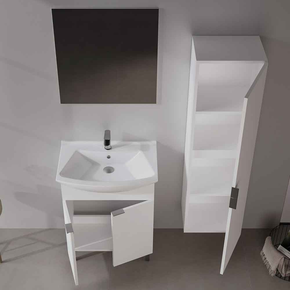 Purus 650mm Wooden Bathroom Furniture Set with 2 Doors in White