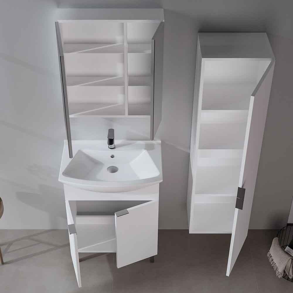 Purus 650mm Wooden Bathroom Furniture Set with 4 Doors in White