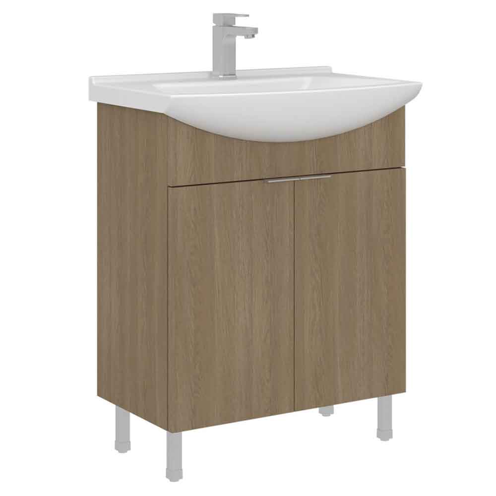 Purus 650mm Wooden Vanity Unit & Basin in Sonoma Oak