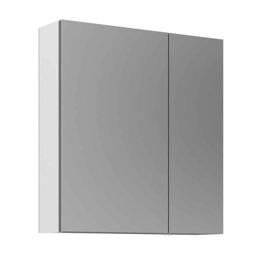 Purus Wooden Wall Mounted Bathroom Mirror Cabinet in White