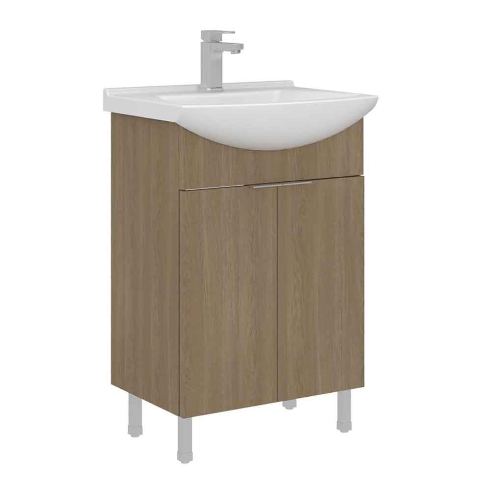 Purus Wooden Wooden Vanity Unit & Basin in Sonoma Oak