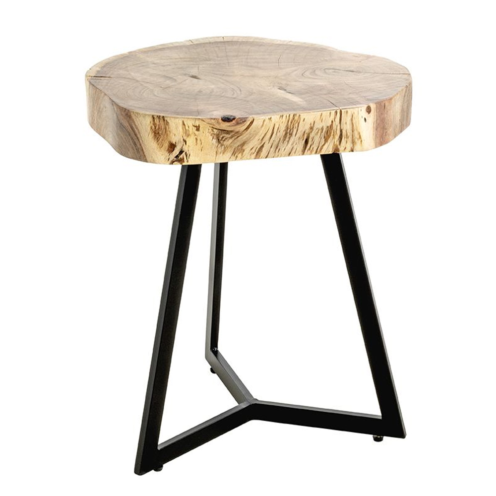 Putnam Large Wooden End Table In Oak And Black