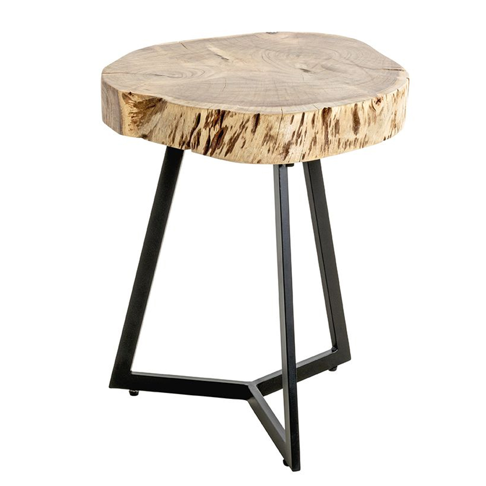 Putnam Large Wooden End Table In Oak And Black